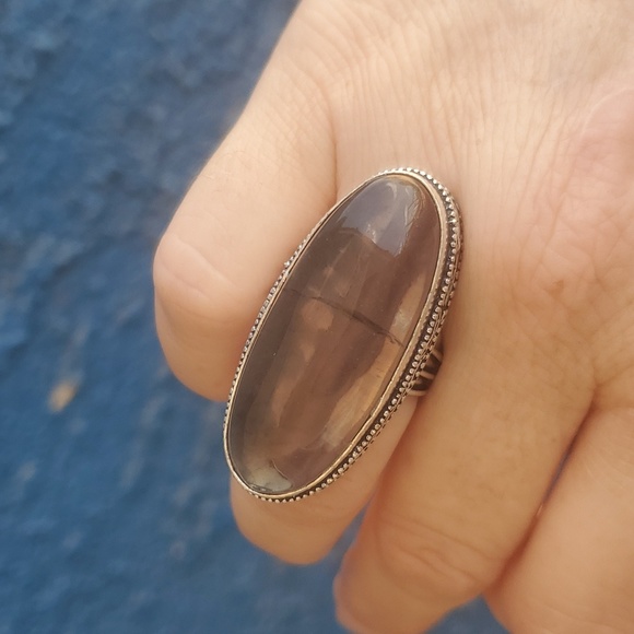 New Oversized Fluorite 925 Silver Ring. - Picture 8 of 12